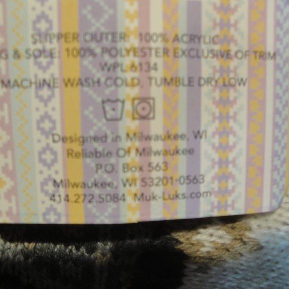 Muk Luks A la Mode Slippers Soft Comfy with Gripper Bottoms Size L/XL … - Picture 6 of 6